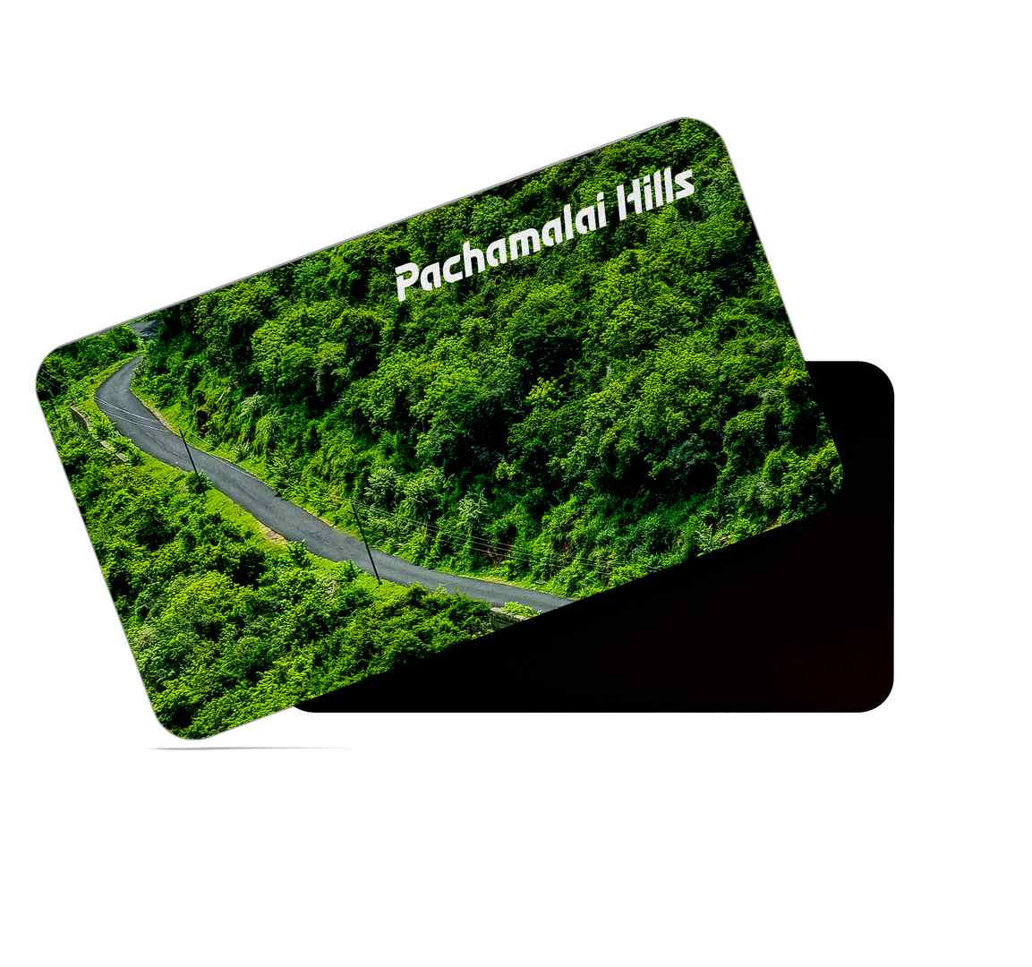 dhcrafts Multicolor Tamil Nadu Pachamalai Hills Design Rectangular Rubber Matte Finish Fridge Magnet / Magnetic Card Pack of 1 (8.6cm x 5.4cm)